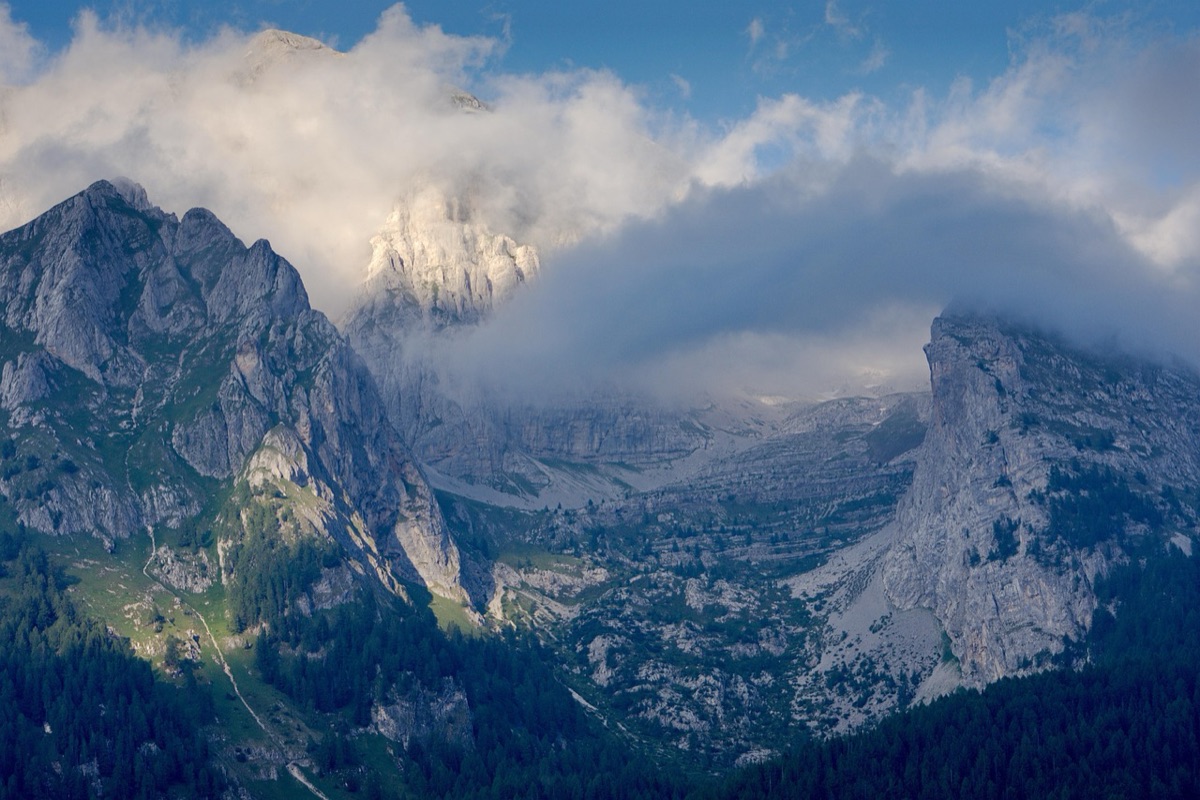 Trekking Hiker in Alpine