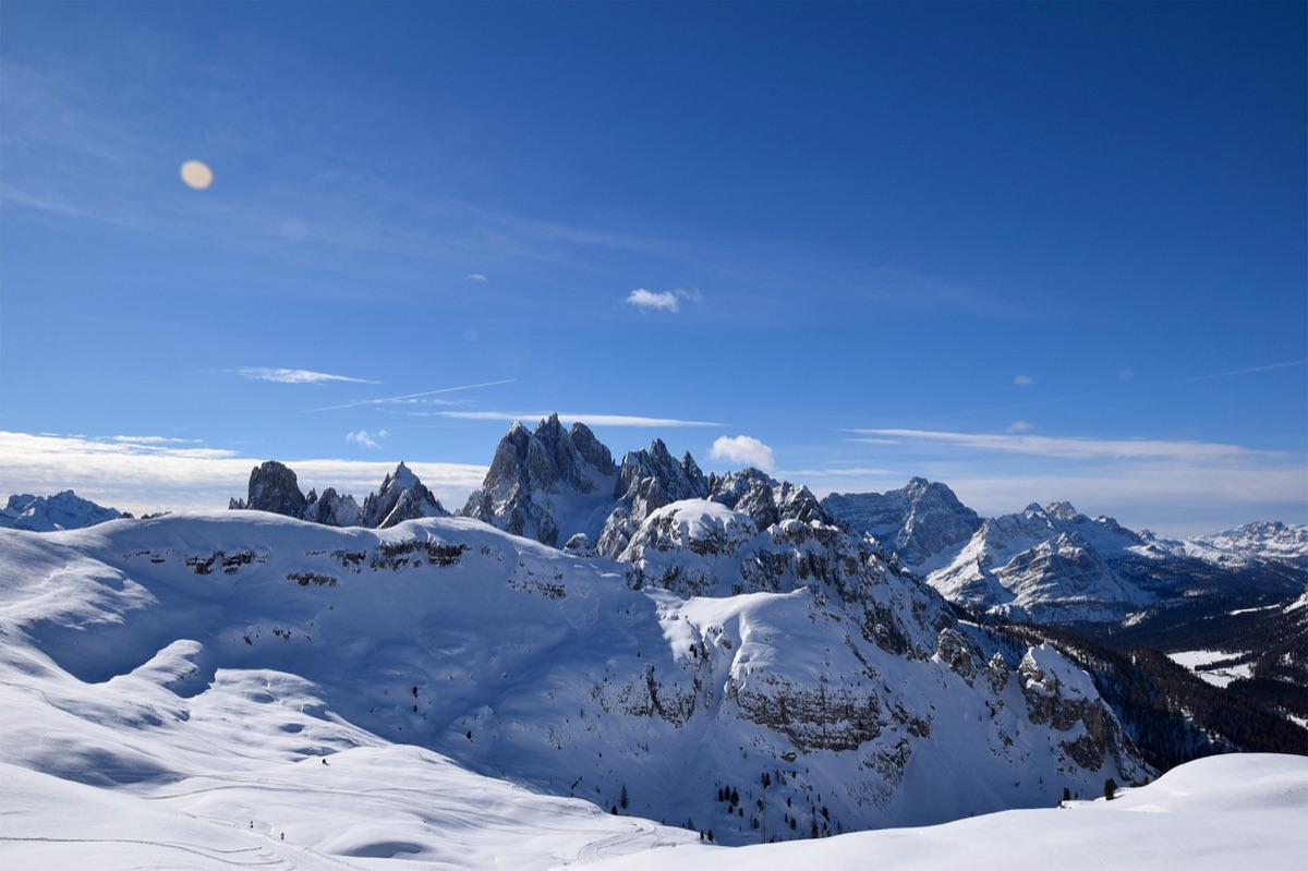 Les Tre Cime di Lavaredo enneigées