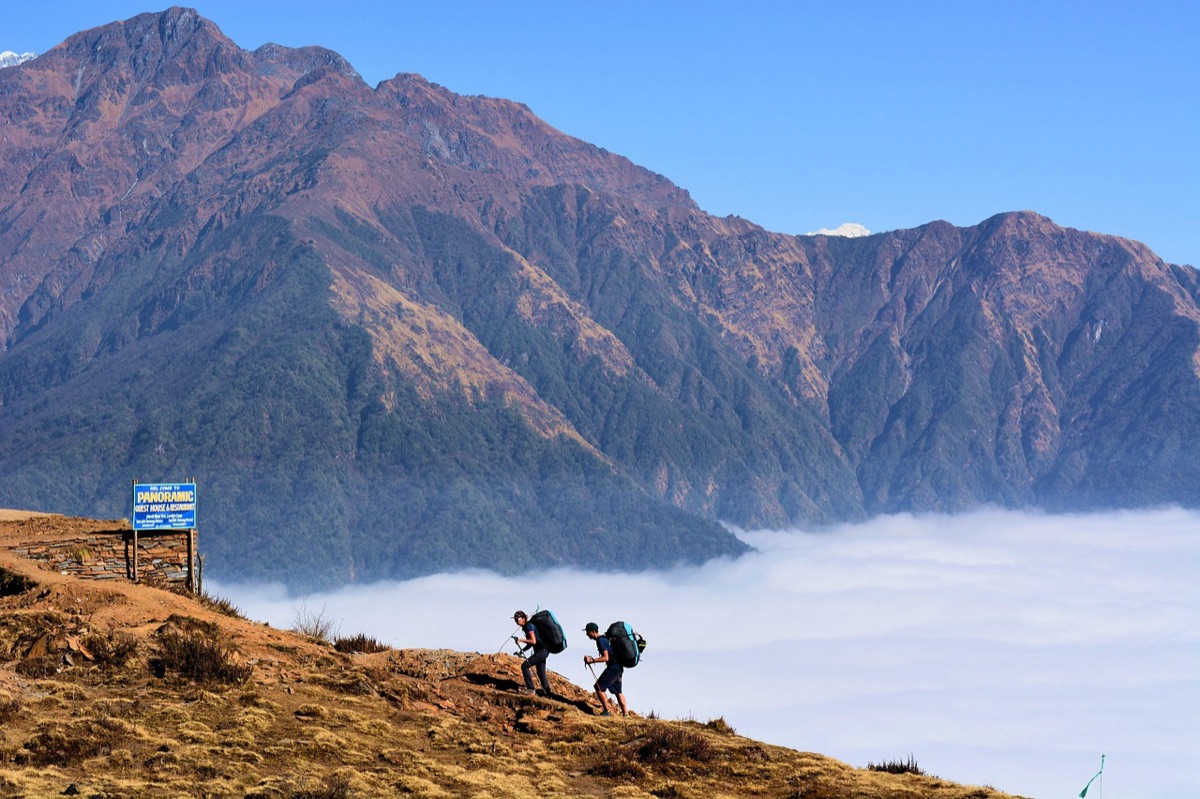 hiker preparing for fuji trek