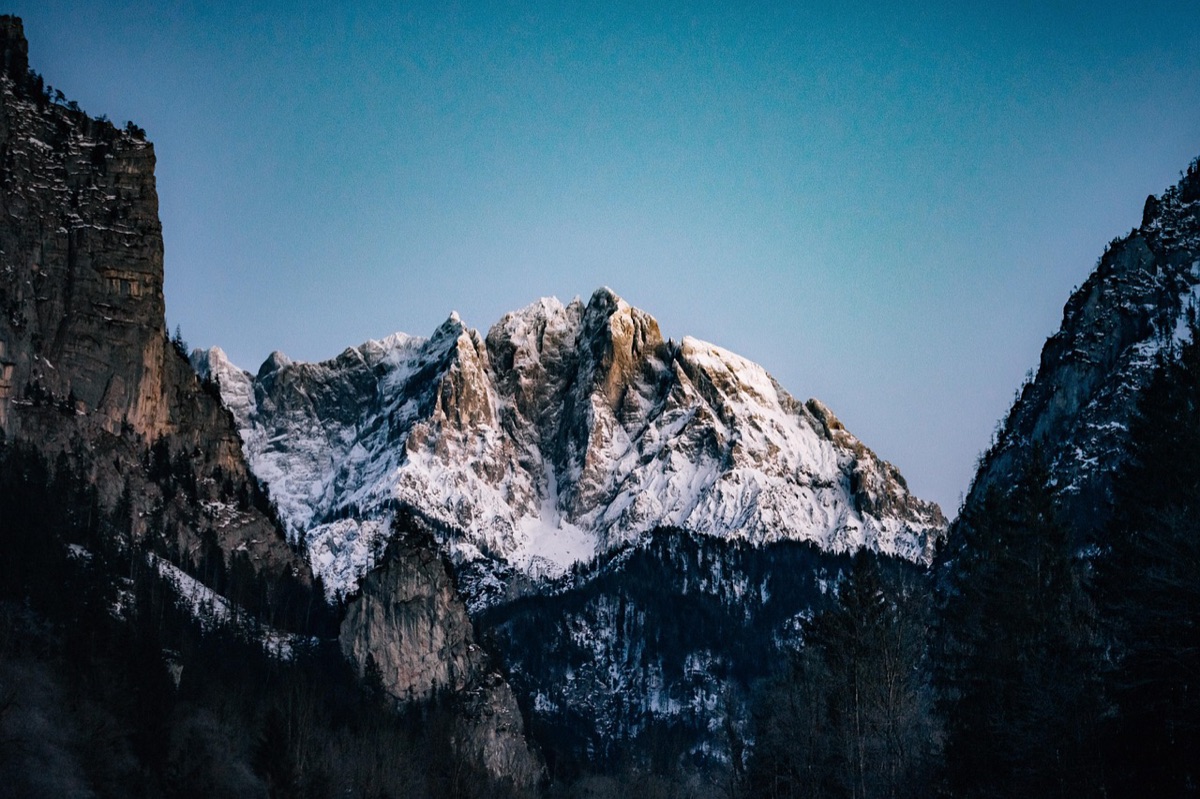 Sommet de montagne à haute altitude