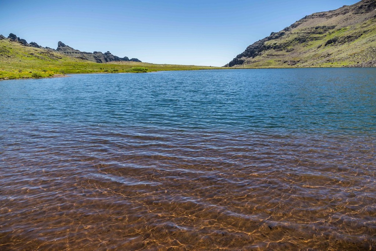 Mountain trail with elevation changes