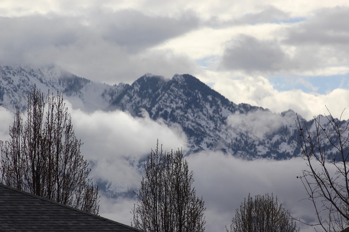 Snowy mountain range